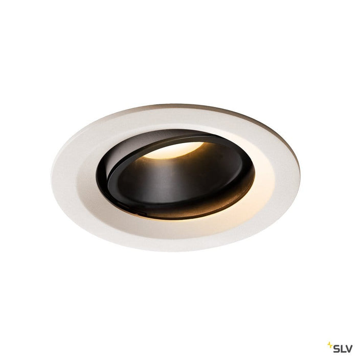 Numinos Dl M, Indoor Led Recessed Ceiling Light White/black 3000k 20° Gimballed, Rotating And Pivoting - Toplightco
