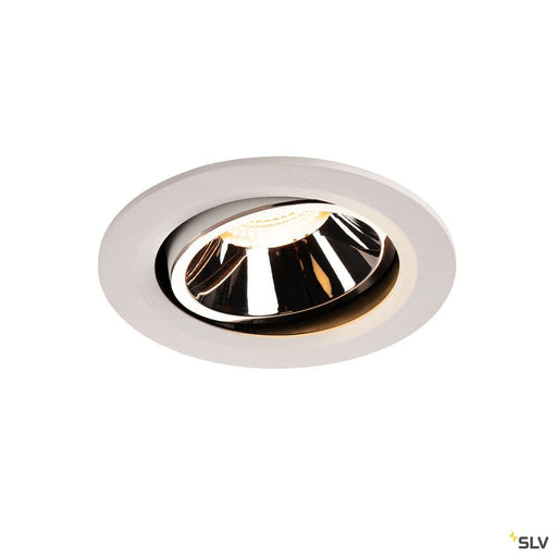 Numinos Dl L, Indoor Led Recessed Ceiling Light White/chrome 3000k 40° Gimballed, Rotating And Pivoting - Toplightco
