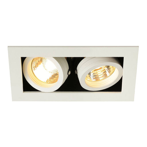 SLV 115521 KADUX 2 GU10 downlight, square , matt white, max. 2x50W - Toplightco