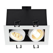 SLV 115521 KADUX 2 GU10 downlight, square , matt white, max. 2x50W - Toplightco