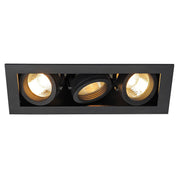 SLV 115530 KADUX 3 GU10 downlight, square , matt black, max. 3x50W - Toplightco