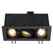 SLV 115530 KADUX 3 GU10 downlight, square , matt black, max. 3x50W - Toplightco