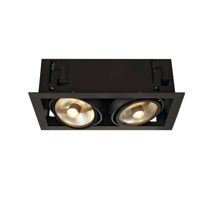 SLV 115550 KADUX 2 ES111 downlight, square , matt black, max. 2x50W - Toplightco