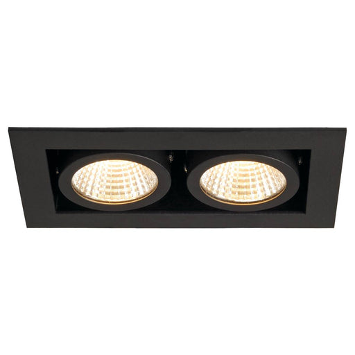 SLV 115710 KADUX LED DL SET, rectangular, matt black, 2x 9W, 38°, 3000K , incl. driver - Toplightco