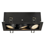 SLV 115720 KADUX LED DL SET, rectangular, matt black, 3x 9W, 38°, 3000K , incl. driver - Toplightco