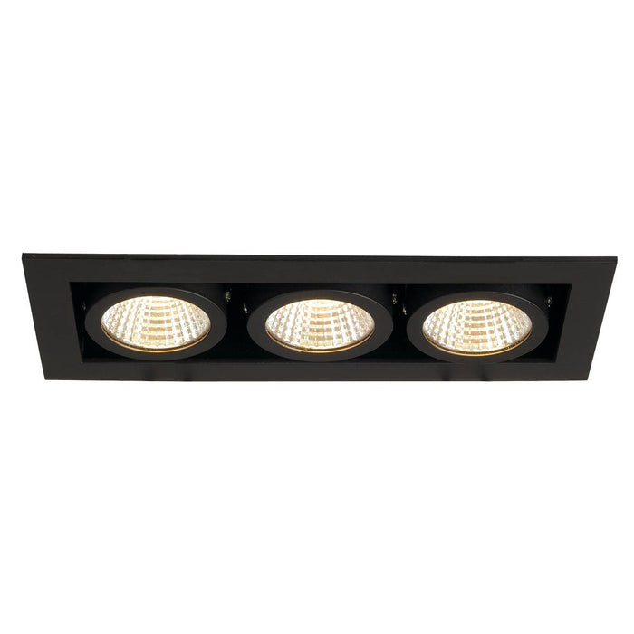 SLV 115720 KADUX LED DL SET, rectangular, matt black, 3x 9W, 38°, 3000K , incl. driver - Toplightco