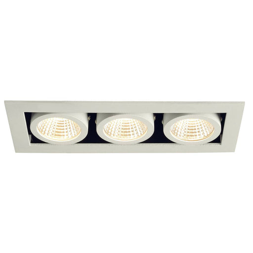 SLV 115721 KADUX LED DL SET, rectangular, matt white, 3x 9W, 38°, 3000K , incl. driver - Toplightco