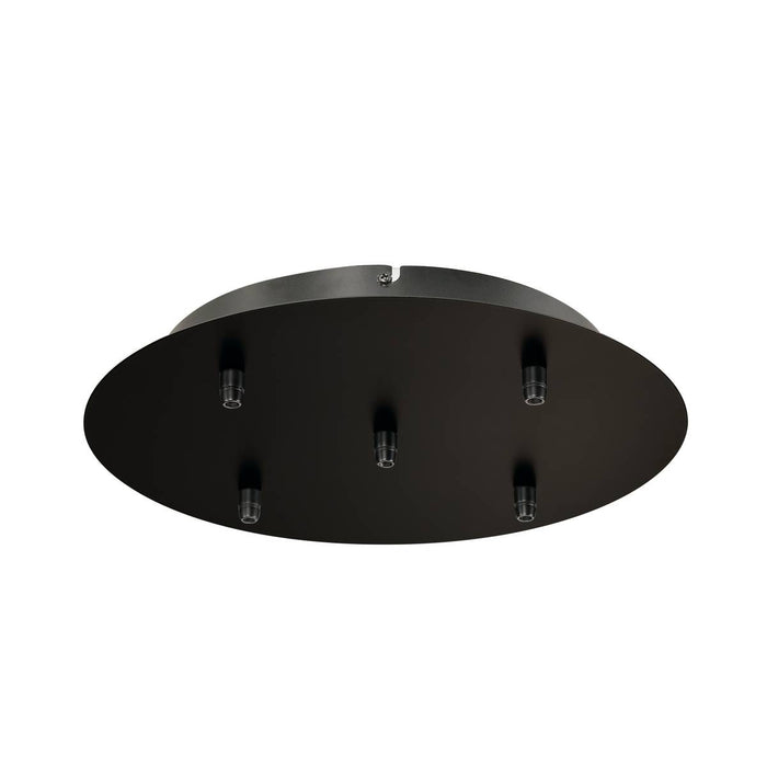 SLV 132620 FITU ceiling canopy, quintuple , round, black, incl. strain-relief, 16A max. - Toplightco