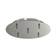 SLV 132625 FITU ceiling canopy, quintuple , round, chrome, incl. strain-relief, 16A max. - Toplightco