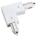 SLV 143051 Corner connector for 1-Circuit track, surface-mounted, white , outer earth - Toplightco