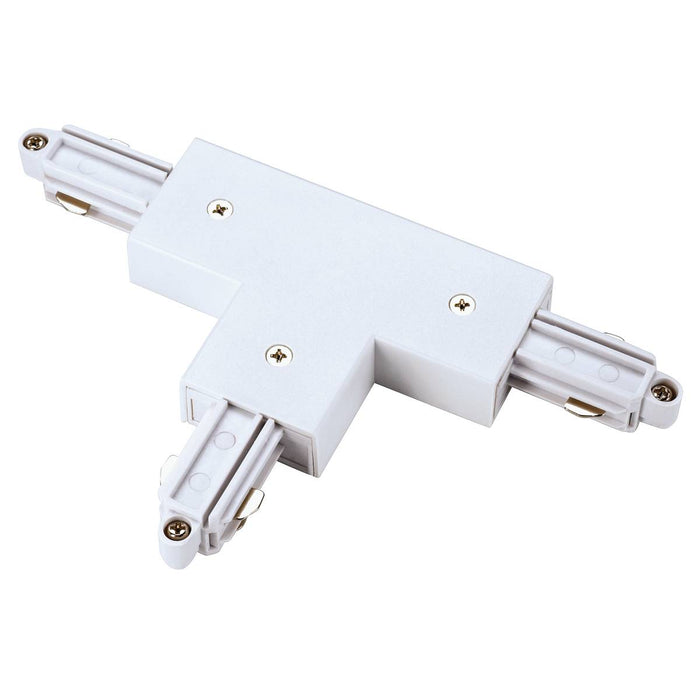 SLV 143071 T-connector for 1-Circuit track, surface-mounted, white, earth left - Toplightco