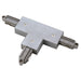 SLV 143072 T-connector for 1-Circuit track, surface-mounted, silver-grey, earth left - Toplightco