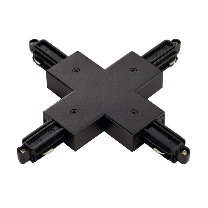 SLV 143160 X-connector for 1-Circuit track, surface-mounted version , black - Toplightco