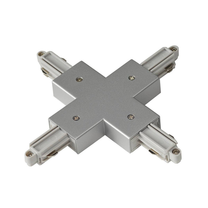 SLV 143162 X-connector for 1-Circuit 240V track, surface-mounted version, silver-grey - Toplightco