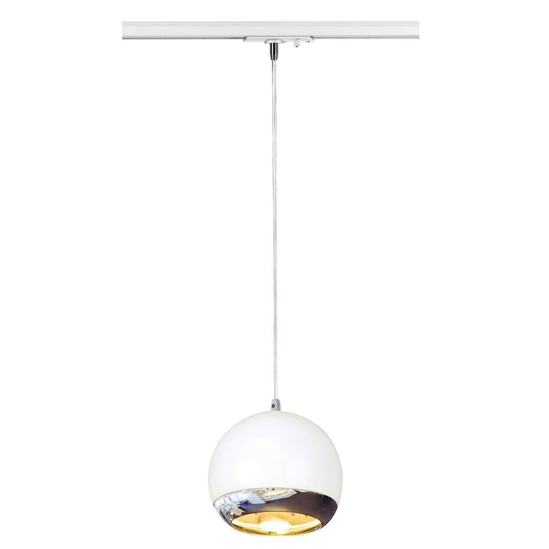 SLV 143621 LIGHT EYE ES111 pendant, white/chrome, GU10, max. 75W, incl. 1-Circuit adapter - Toplightco