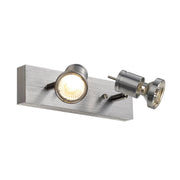 SLV 147442 ASTO II wall and ceiling light , alu brushed, 2x GU10, max. 2x 75W - Toplightco