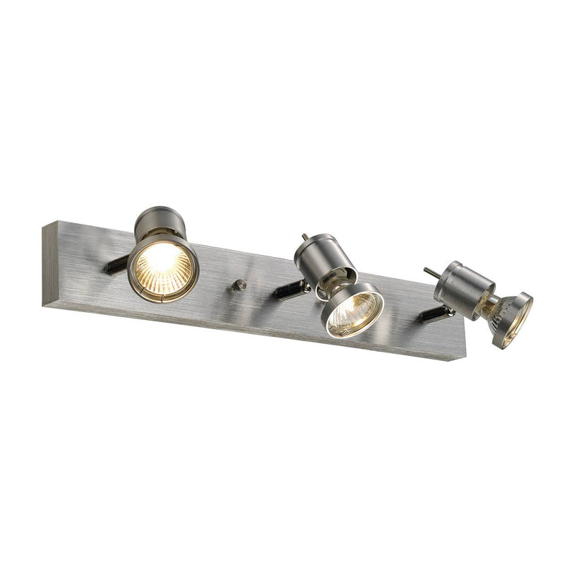 SLV 147443 ASTO III wall and ceiling light, alu brushed, 3x GU10, max. 3x 75W - Toplightco