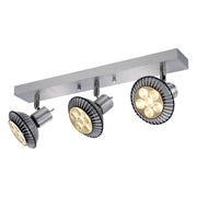SLV 147443 ASTO III wall and ceiling light, alu brushed, 3x GU10, max. 3x 75W - Toplightco