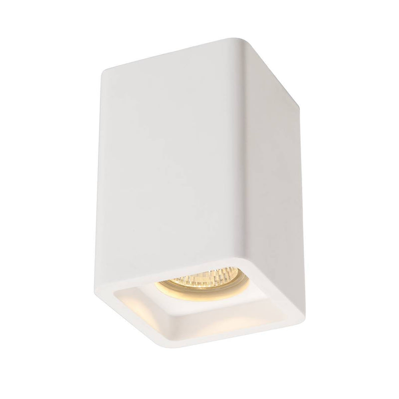 SLV 148004 PLASTRA ceiling light, CL-1, square, white plaster, GU10, max. 35W - Toplightco