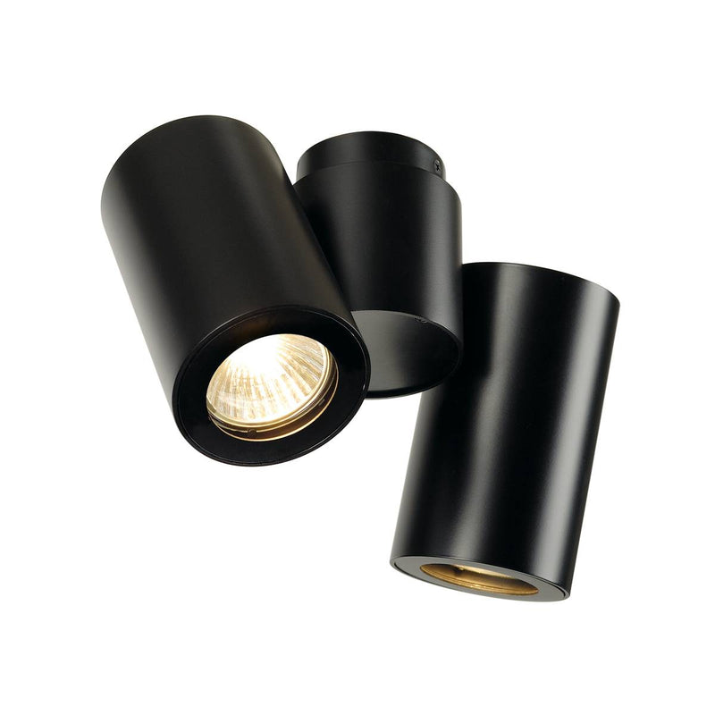 SLV 151830 ENOLA_B SPOT 2 wall and ceiling light, double, black, 2x GU10, max. 2x 50W - Toplightco