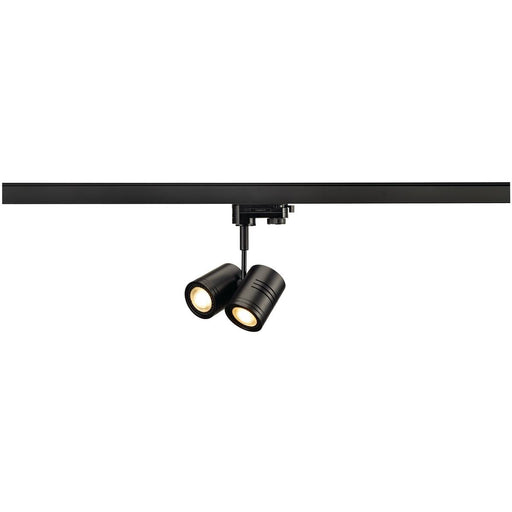 SLV 152230 BIMA II lamp head, black, 2x GU10, incl. 3-Circuit adapter - Toplightco