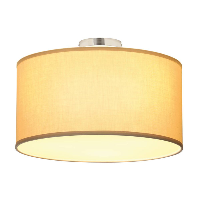 SLV 155373 SOPRANA ceiling light, CL-1, round, beige textile, E27, max. 3x 60W - Toplightco