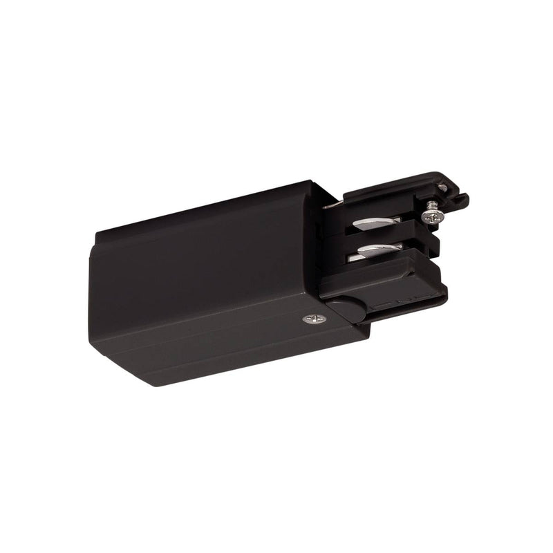 Powergear Feed-in for 3 Circuit track, Earth electrode right, black PRO-0431R-B - Toplightco