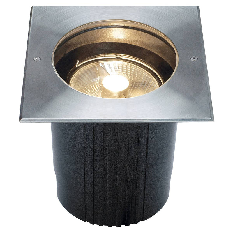 SLV 229234 DASAR ES111 inground fitting, square, stainless steel 316, max. 75W, IP67 - Toplightco