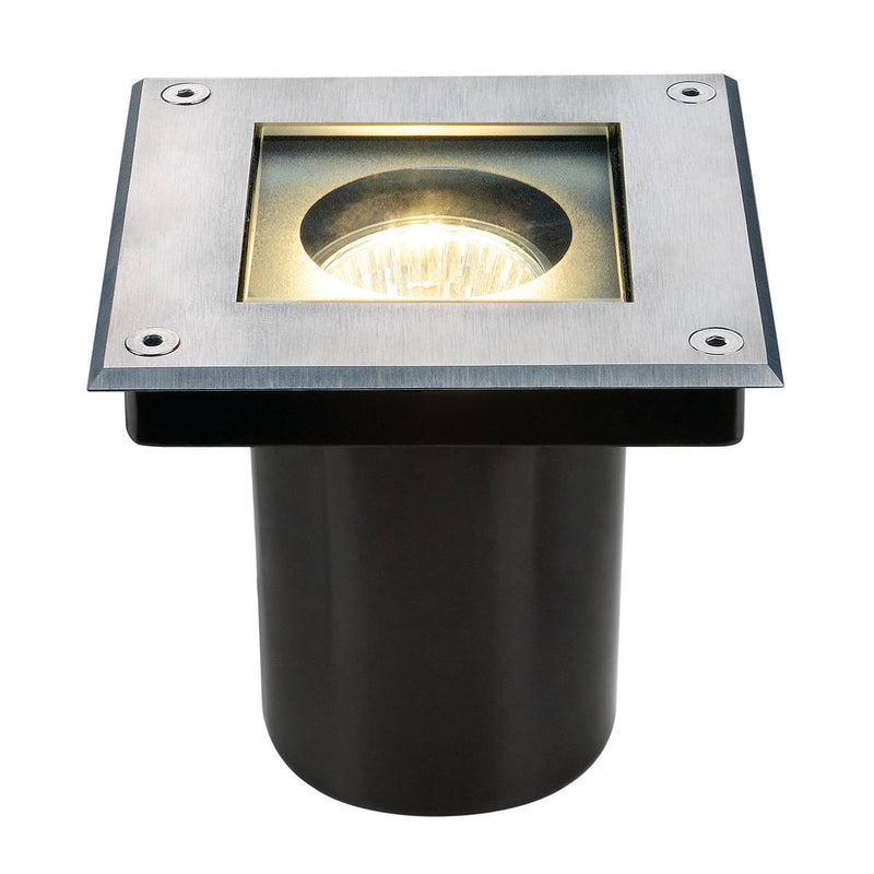 SLV 229374 DASAR SQUARE GU10 inground fitting, stainless steel 304, max. 35W, IP67 - Toplightco