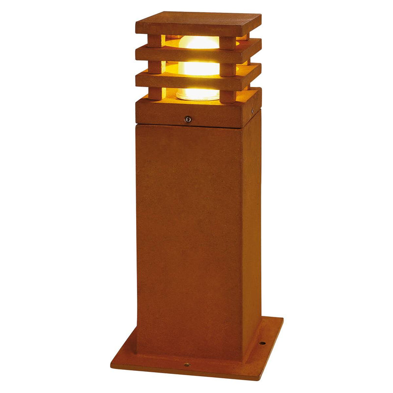 SLV 229420 RUSTY SQUARE 40, rusted iron, E27 Energy Saver, max. 11W, IP55 - Toplightco