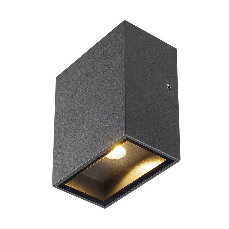 SLV 232435 QUAD 1 XL wall light, square, anthracite, 3.2W COB LED, 3000K, IP44 - Toplightco