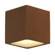 SLV 232537 SITRA CUBE wall light, rust, GX53, max. 9W, IP44 - Toplightco