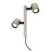 SLV 233184 NEW MYRA 2 lamp head, silver-grey, 2x GU10, max. 2x 4W, IP44 - Toplightco