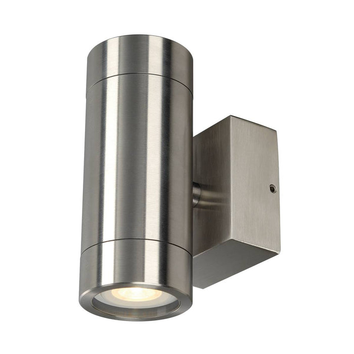 SLV 233302 ASTINA STEEL GU10 wall light, round, stainless steel 304, 2x 35W max., IP44 - Toplightco