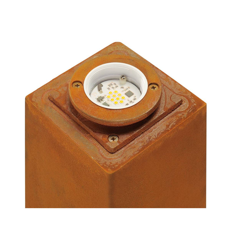 SLV 233437 RUSTY 70 LED SQUARE floor stand, rusted iron, 8.6W COB LED, 3000K, IP55 - Toplightco