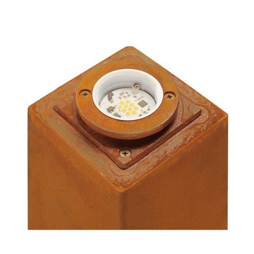 SLV 233437 RUSTY 70 LED SQUARE floor stand, rusted iron, 8.6W COB LED, 3000K, IP55 - Toplightco