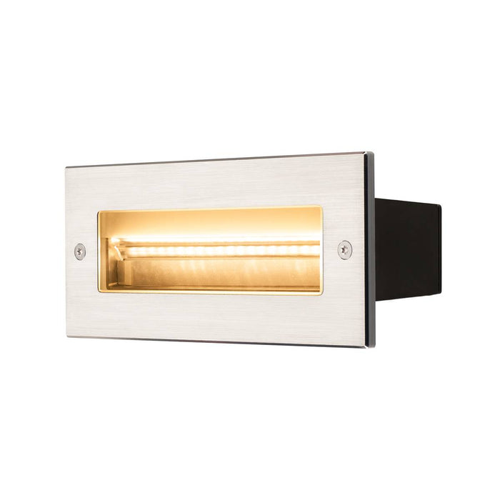 SLV 233660 BRICK, outdoor recessed wall light, LED, 3000K, stainless steel, 230V, IP67, 850lm, 10W - Toplightco