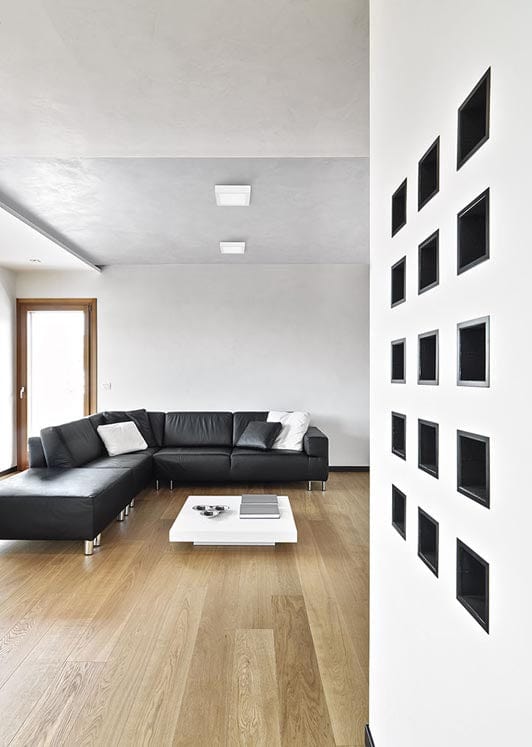 Ceiling Light Ip23 Easy Square Surface 170mm Led 10w 3000k White 874lm SKU: TC-0166-BLA - Toplightco