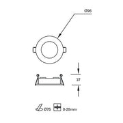 Accessorie Ip65 Mix Frame 96mm White SKU: TC-0220-BLA - Toplightco