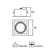 Downlight Ip23 Cardan Simple Gu10 8w White SKU: TC-1500-BLA - Toplightco