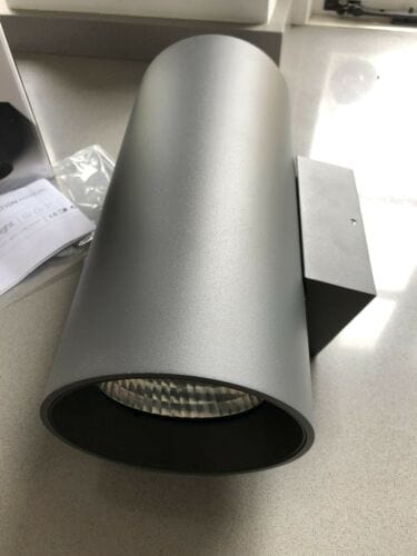 Wall & Ceiling Light Anthracite Circular Cool White LED Dimmable Outdoor LED built in 2x1400lm 2x20W Die Cast One Light SKU:67138L/AN/C - Toplightco