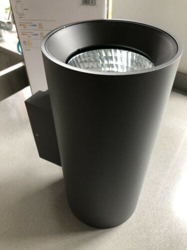 Wall & Ceiling Light Anthracite Circular Cool White LED Dimmable Outdoor LED built in 2x1400lm 2x20W Die Cast One Light SKU:67138L/AN/C - Toplightco