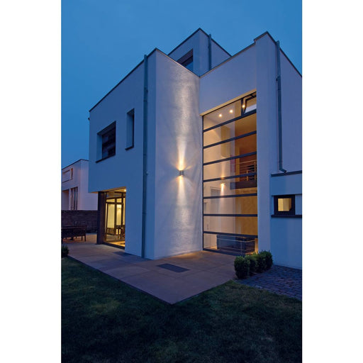 SLV 1000334 ROX WALL OUT UP/DOWN, 11, outdoor wall light, brushed aluminium, max. 2x50W, IP44 - Toplightco