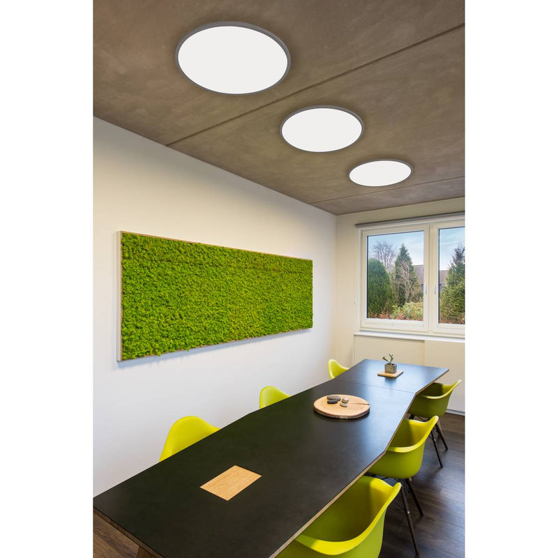 SLV 1000785 PANEL 60 round, LED Indoor surface-mounted ceiling light, silver-grey, 3000K - Toplightco