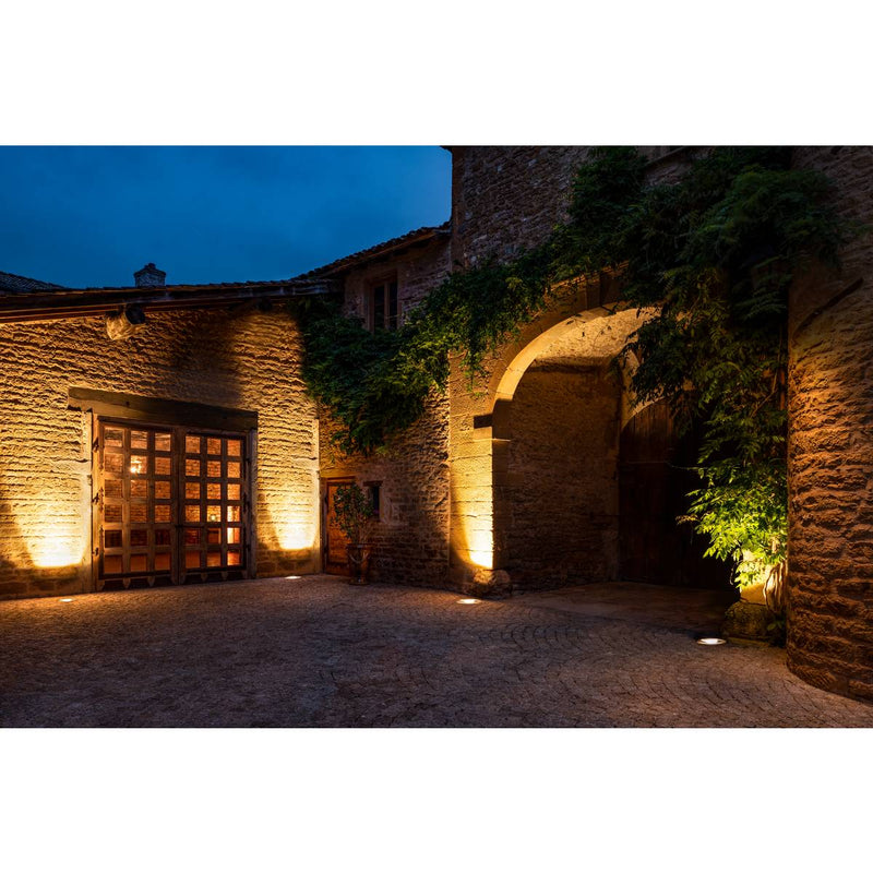 SLV 1002893 DASAR® 270 Outdoor LED inground fitting 3000K round IP67 asymmetrical beam - Toplightco