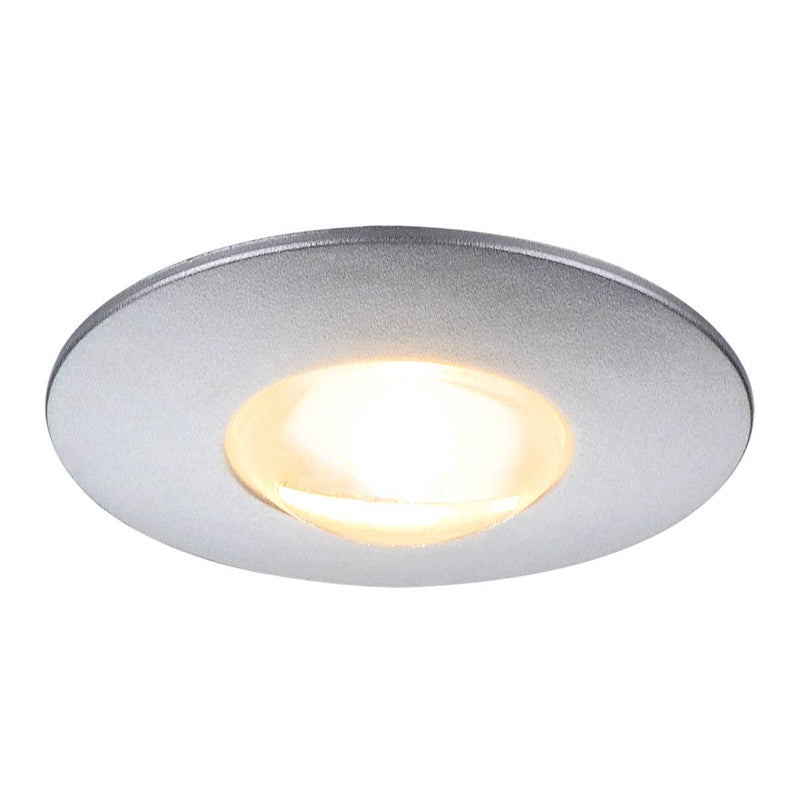 SLV 112242 DEKLED recessed light, round, silver metallic, 1W LED, warm white, 3000K - Toplightco