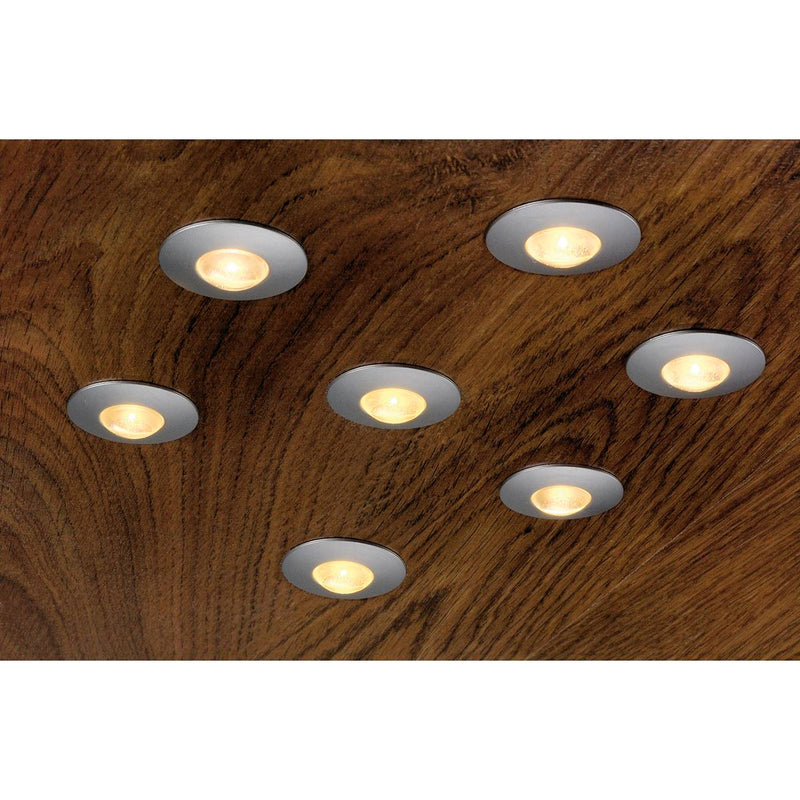 SLV 112242 DEKLED recessed light, round, silver metallic, 1W LED, warm white, 3000K - Toplightco