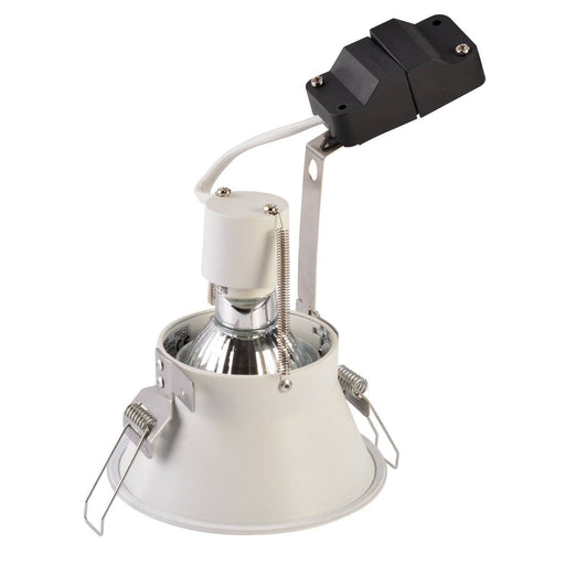 SLV 113161 HORN-O GU10, steel, 1x GU10 max. 50W, matt white, IP21, incl. clip springs - Toplightco