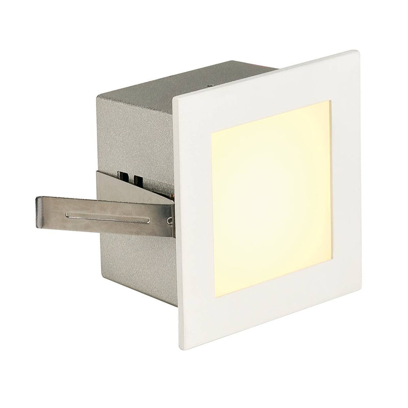 SLV 113262 FRAME BASIC LED recessed light , square, matt white, warm white LED - Toplightco