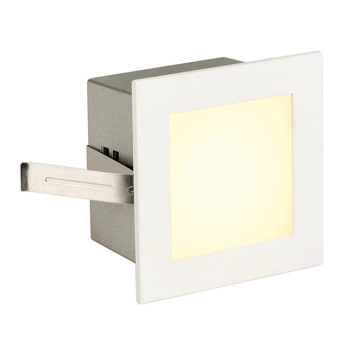 SLV 113262 FRAME BASIC LED recessed light , square, matt white, warm white LED - Toplightco